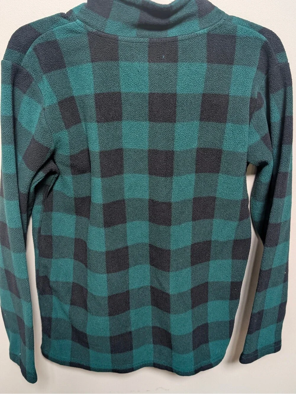 The Children's Place Boys' 1/4 Zip Green and Black Fleece Pullover, XXL